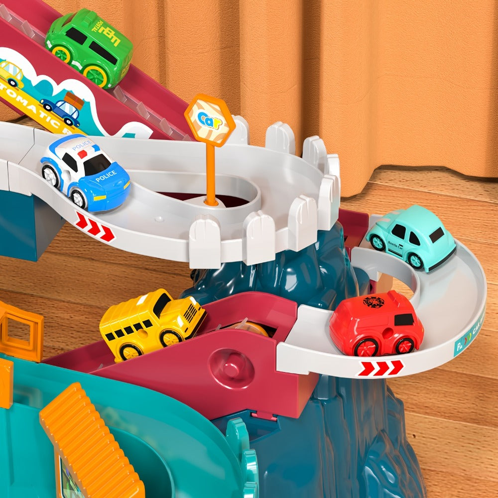 Dinosaur Race Track Toy Set for Kids with 10 Mini Cars & Ramp Launcher with the Listed Color, Size or Set Options for Everyday Use