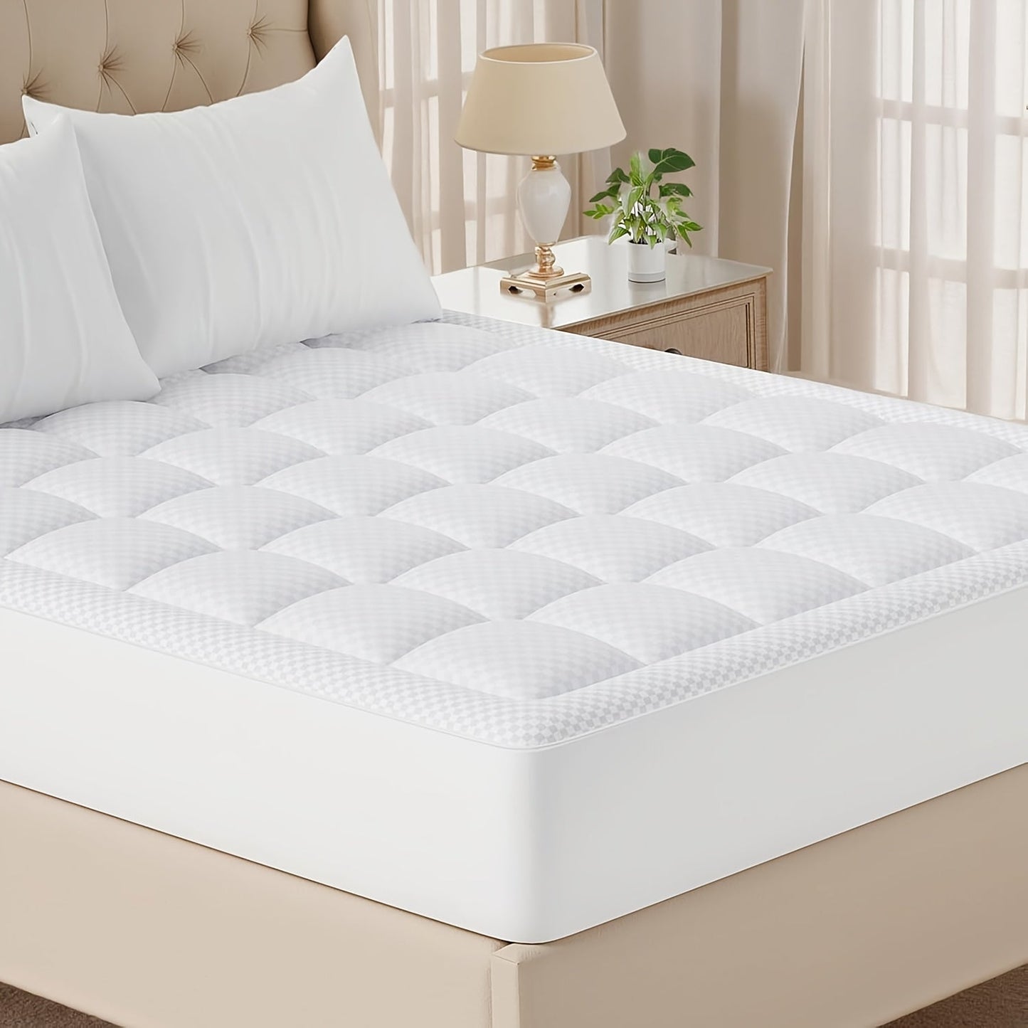 Mattress Topper shown in the White(450), Twin(39"x75") option