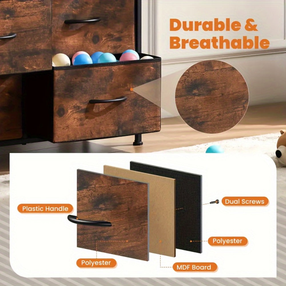 8-Drawer Wall-Mounted Dresser with Multiple Color Options for Organized Everyday Storage detail image - detail view 20