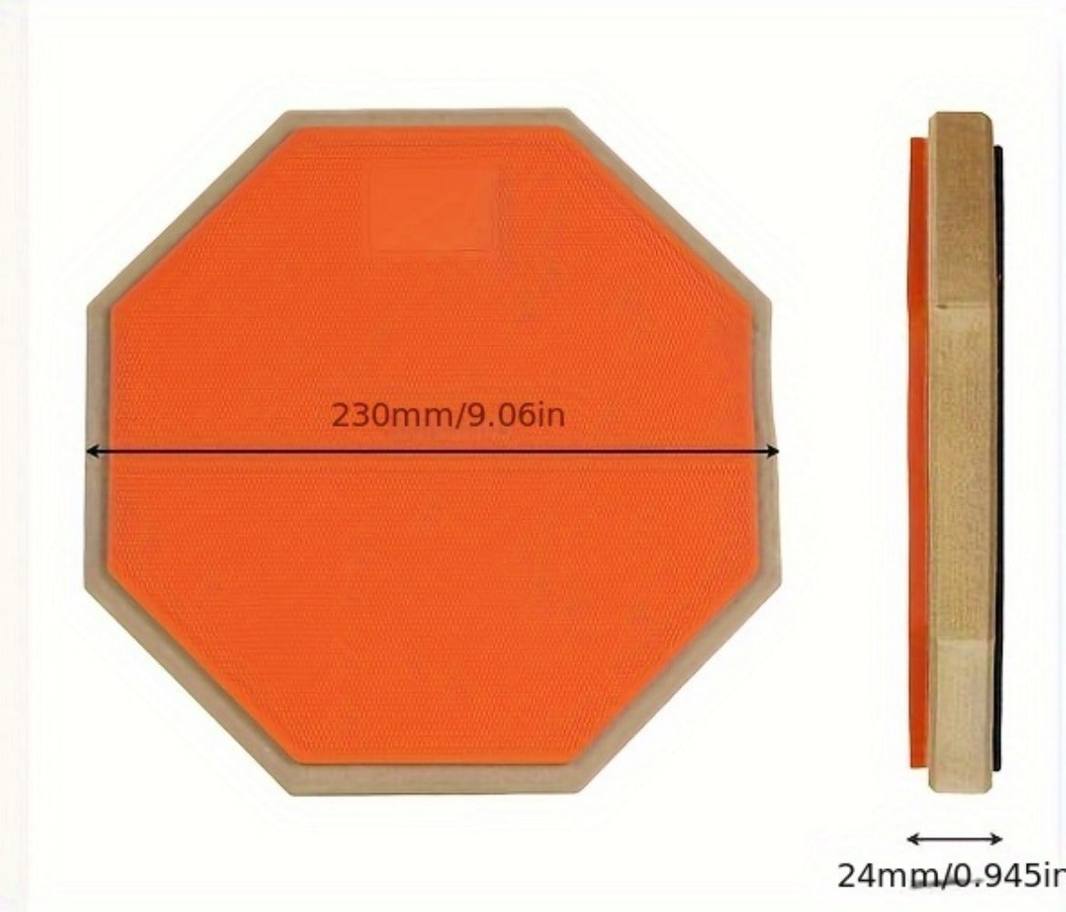 8-Inch Drum Practice Pad, Rubber and Wood Mute Pad for Beginner Training detail image - detail view 9