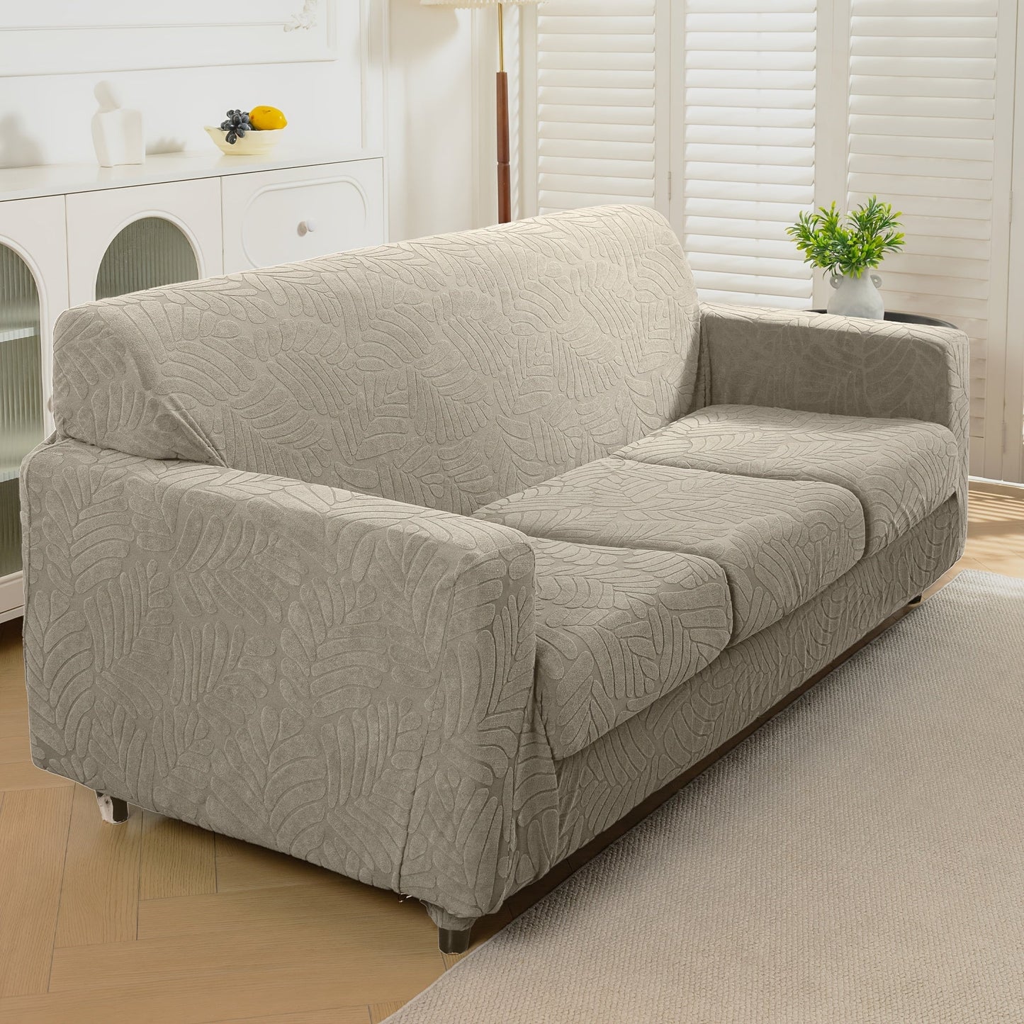 Outdoor Cushion Cover shown in the Dark Khaki, 1 sofa cover + 3 seat cushions option