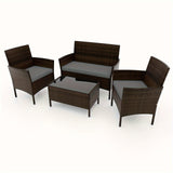 4PCS Mix Brown+Gray