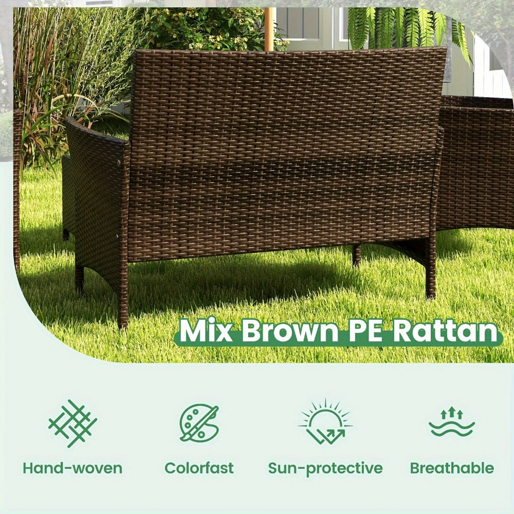 8-Piece Wicker Outdoor Patio Furniture Set with Two Chairs Included detail image - detail view 10