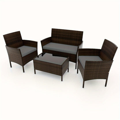 8-Piece Wicker Outdoor Patio Furniture Set with Two Chairs Included detail image - detail view 13