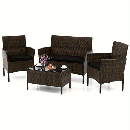 8-Piece Wicker Outdoor Patio Furniture Set with Two Chairs Included detail image - detail view 15