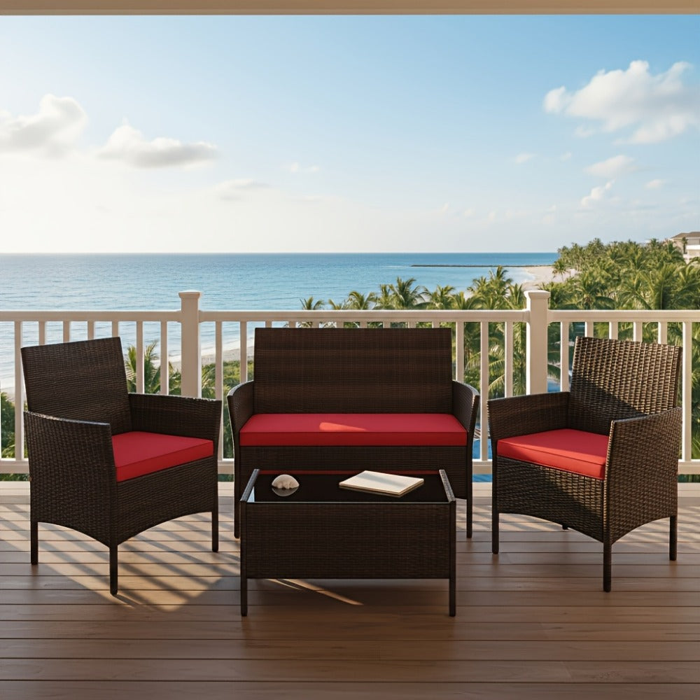 8-Piece Wicker Outdoor Patio Furniture Set with Two Chairs Included detail image - detail view 19