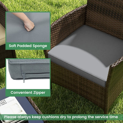 8-Piece Wicker Outdoor Patio Furniture Set with Two Chairs Included detail image - detail view 8