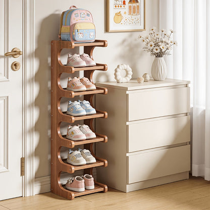 8-Tier Freestanding Shoe Rack with Tool-Free Assembly, Closet Shoe Shelf detail image - detail view 13