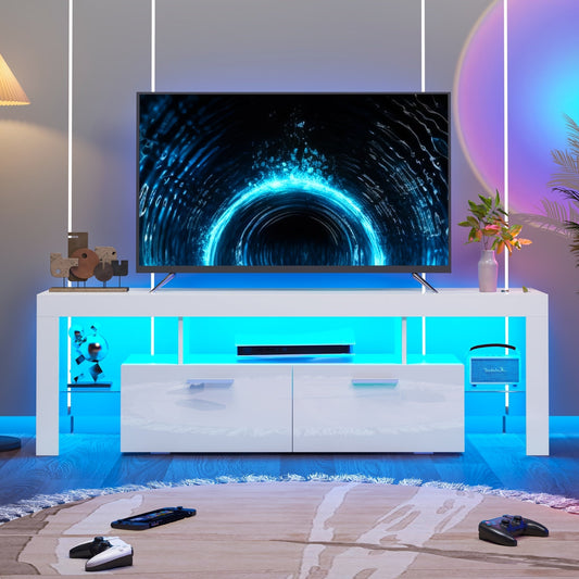 TV Stands and Entertainment Centers shown in the White, L160cm, for TVs below 75" option