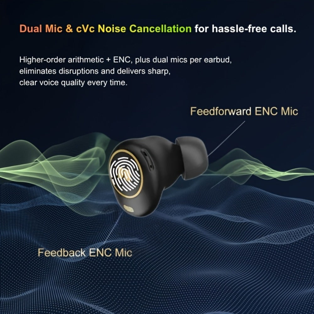 Monster True Wireless Earbuds Bluetooth 5.3 TWS Hi-Fi Sound Dual Noise-Cancelling Mic Touch for an Everyday Personal Care Routine