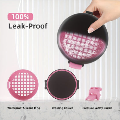 Retainer Case Leak-Proof Round Aligner Storage Box - Clear Orthodontic Retainer Case, Sealed Denture Storage Container for Invisalign