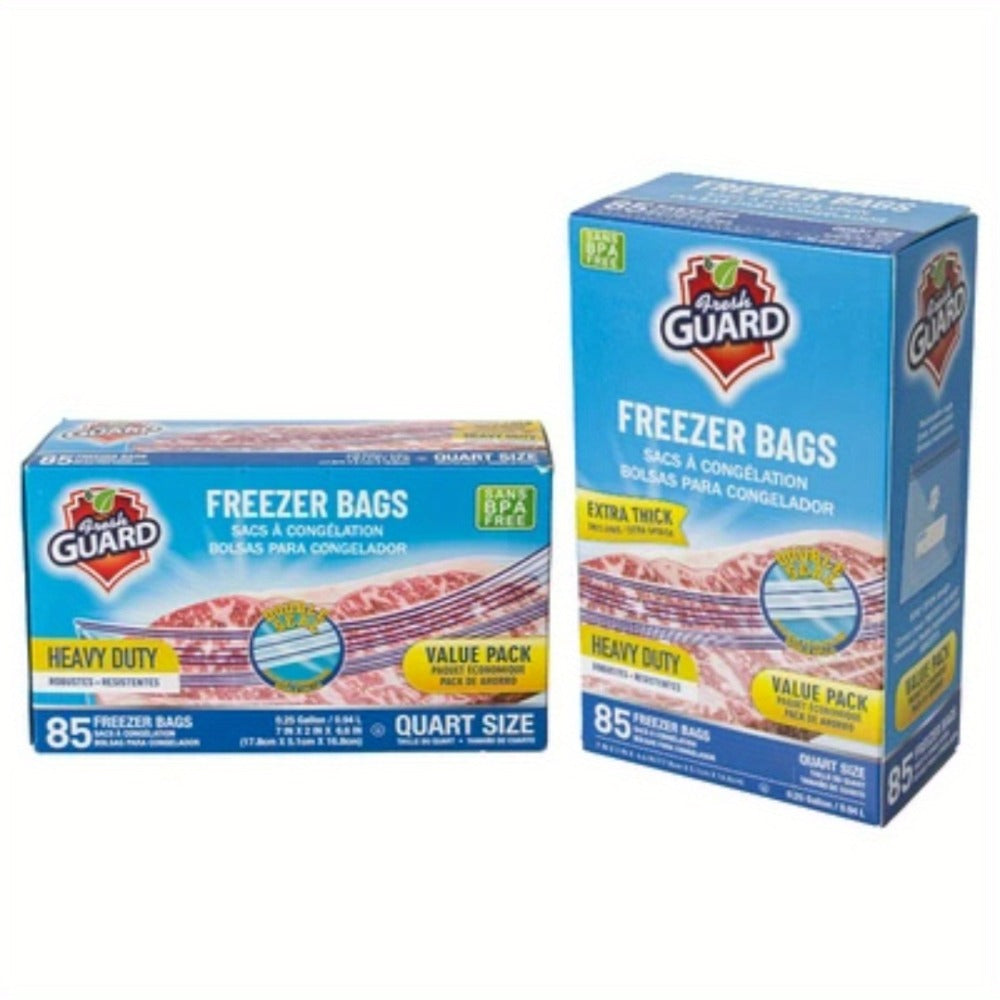 Food Storage Bag Kitchen Organizer 85-Piece 0.25-Gallon Resealable Pack for Pantry and Refrigerator Storage