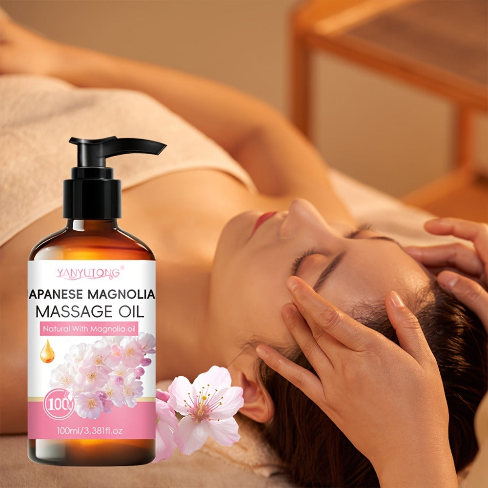 Cherry Blossom Couples Massage Oil with Glycerin 100ml – Nourishing Hydrating Aromatherapy Body Oil Natural Relaxing Floral Scent All Skin