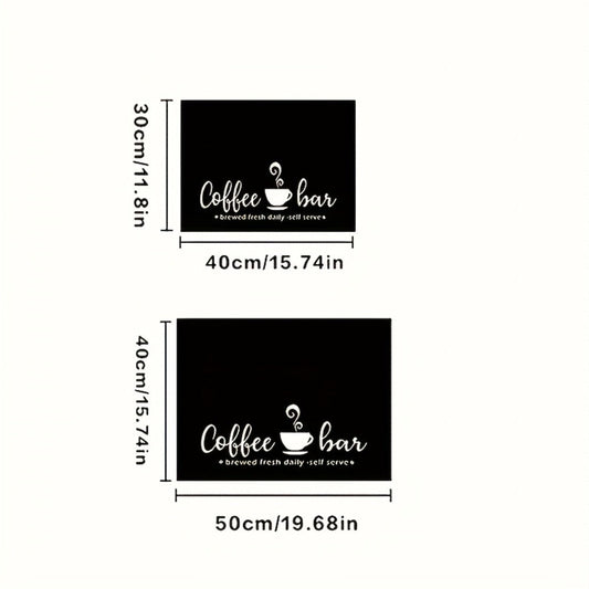 Kitchen Mat, Bohemian Coffee Bar Counter Pad in Five Sizes with Absorbent Fabric and Machine-Wash Care
