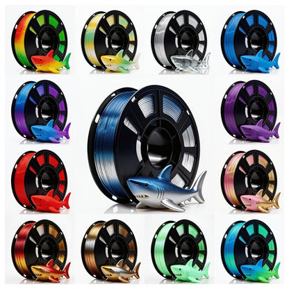 Rainbow PLA Filament 1.75mm Single Dual Triple Color Vacuum Packed, Neatly Wound High Precision ±0.02mm Smooth Printing