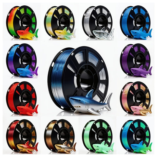Rainbow PLA Filament 1.75mm Single Dual Triple Color Vacuum Packed, Neatly Wound High Precision ±0.02mm Smooth Printing