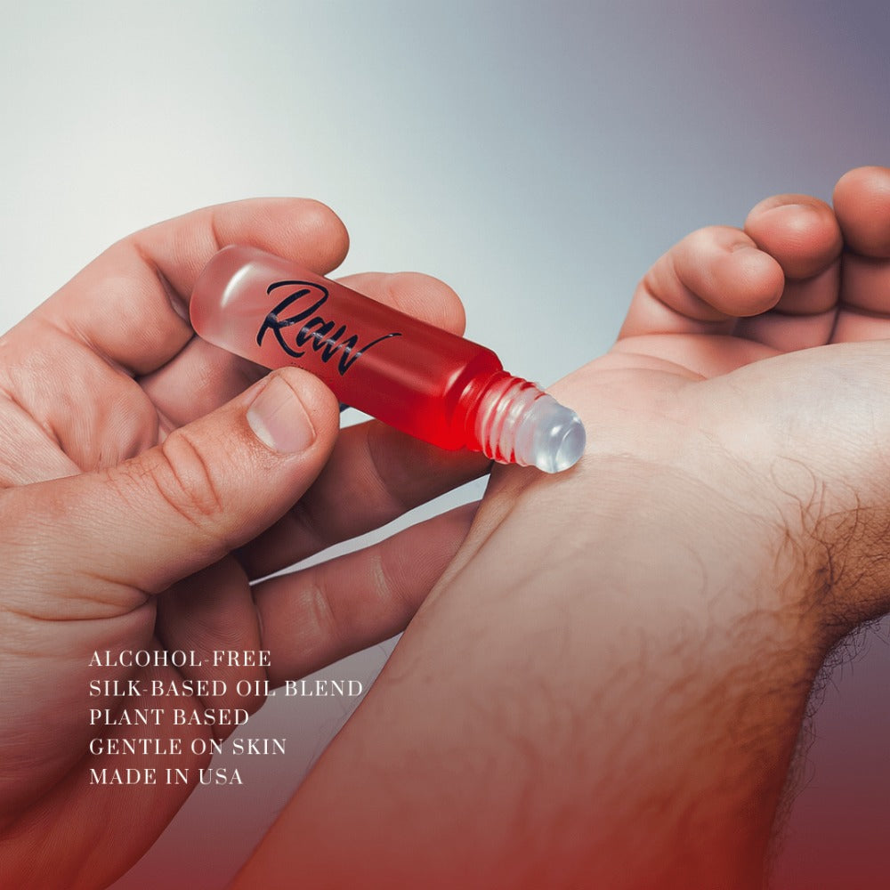 Cologne Roll-On for Men RawChemistry Raw 0.34 oz with Red Carton and Compact Oil Applicator