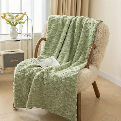 3D Plush Dense Weave Fleece Blanket, Ultra- Throw for Bed, Couch, Travel & Outdoor, Air-Conditioning Friendly
