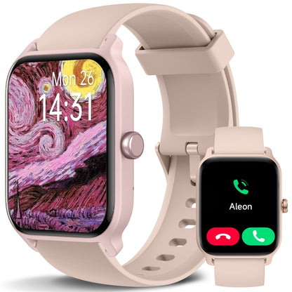 Smartwatch with Built-in Alexa FAWEIO 1.8" HD Touch Screen, Bluetooth Calling, 100+ Sport Modes, Fitness Tracker Heart Rate Sleep