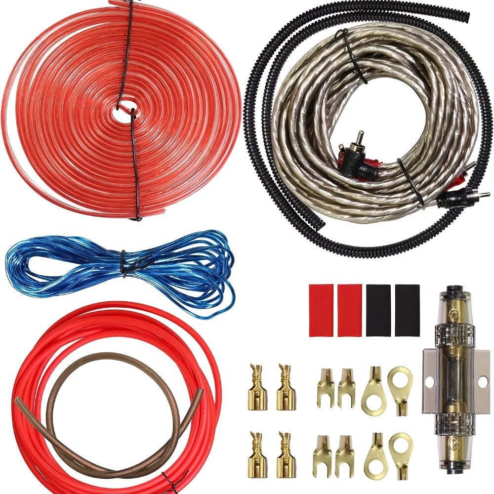 4 Gauge Amp Wiring Kit 2300W – Complete Car Audio Amplifier Install with RCA Cable, Subwoofer Wire, AGU Fuse Holder, Speaker & Remote Wire