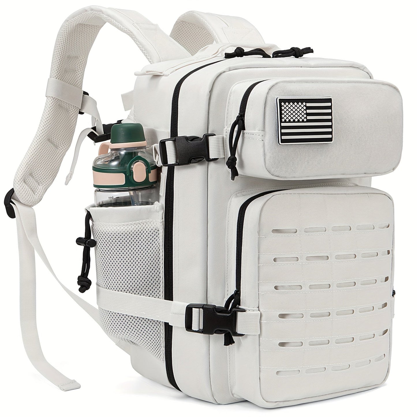 25L Tactical Laptop Backpack with Dual Side Bottle Pockets and Nine Color or Pattern Options