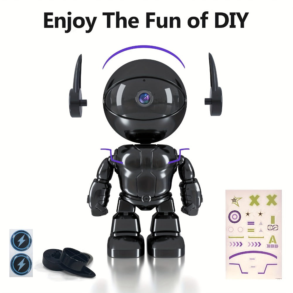 Pet & Baby Camera Monitor Indoor 4MP QHD Robot Camera, 360° Panoramic Night Vision, Motion Detection Alerts