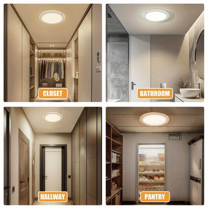 Rechargeable Ceiling Light No Wiring, Battery Operated LED Ceiling Light with Remote Control, Motion Sensor
