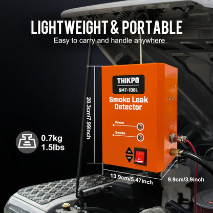 Automotive Smoke Machine Leak Tester with Built-in Air Pump, EVAP Vacuum Pipe & Fuel System Leak Detector
