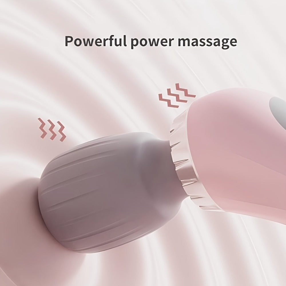 5-Speed USB Rechargeable Handheld Electric Massager Wand, Full Body Vibration Massage for Neck Back