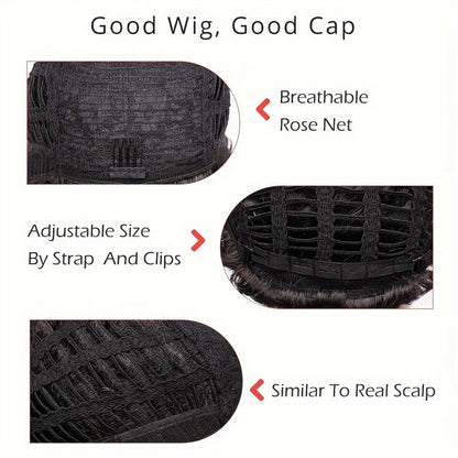 Synthetic Wig 4-Inch Short Body Waves with Rose Net Cap in Six Bold Color Codes for Parties