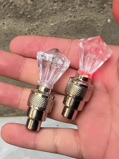 LED Tire Valve Stem Light Sets in 4-, 8- or 16-Piece Blue, Green, Red, Mixed and Skull-Top Configurations
