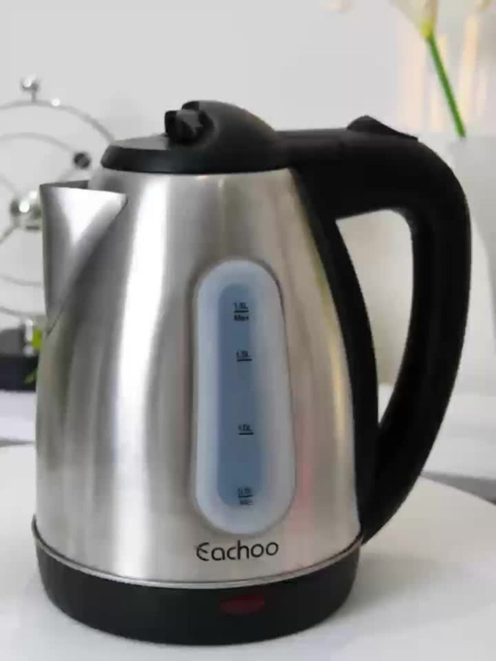 Electric Kettle 1200W Fast Boiling 1.8L Stainless Steel BPA-Free Auto Shut-Off Boil-Dry Protection 360 Swivel Base for Coffee Tea Kitchen