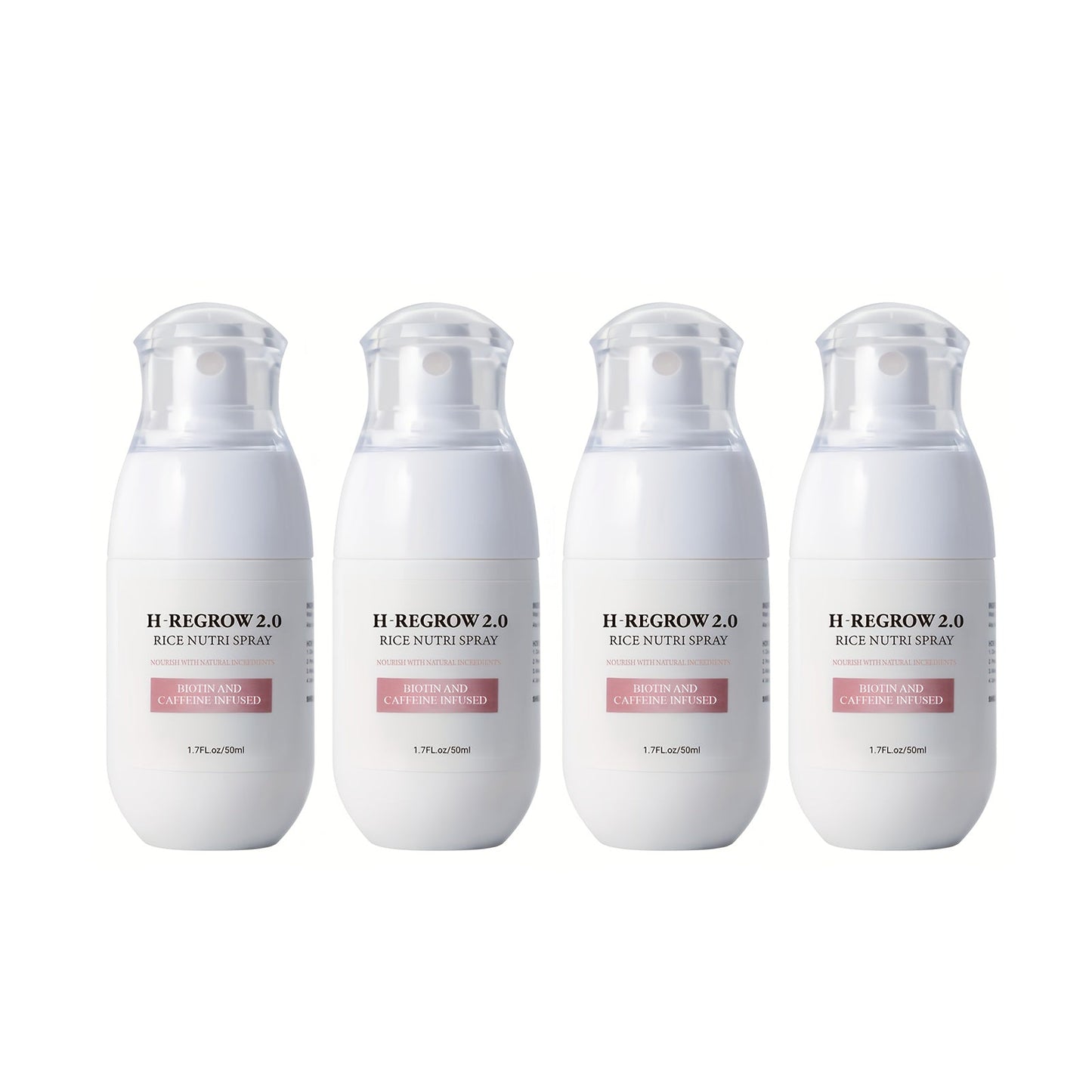 Rice Scalp Spray 4pcs Set, Hydrolyzed Rice Protein & Ginger Root Extract Hair Mist for Scalp, Strengthening & Softening