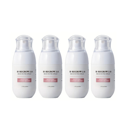 Rice Scalp Spray 4pcs Set, Hydrolyzed Rice Protein & Ginger Root Extract Hair Mist for Scalp, Strengthening & Softening