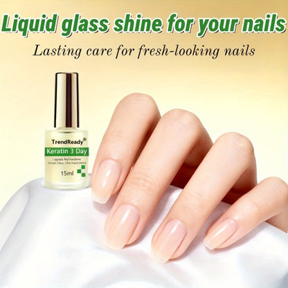 Vitamin E & Hyaluronic Acid Nail Hardener 2PCS 0.51oz – Protein Base Coat Ridge Filler & Concealer Quick Air-Dry Formula