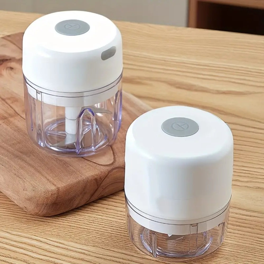 Electric Garlic Chopper & Mini Food Processor, Rechargeable USB Portable Garlic Mincer with 2-Cup Container