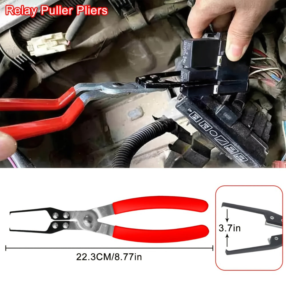 Fuel Line Pliers Set 8pcs Heavy Duty – Auto Fuel System Repair Kit with 80° Disconnect Pliers, Hose Clamp Pliers, Caliper & Filter Tool