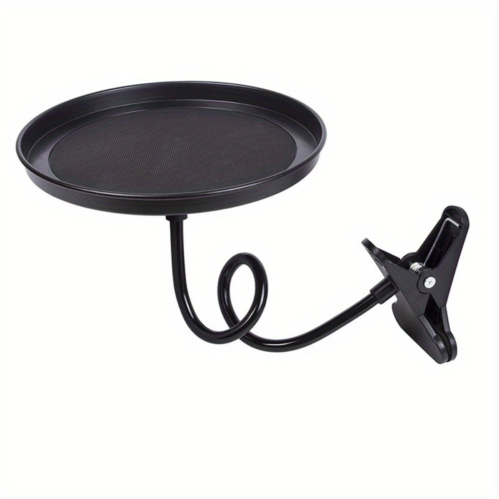 Car Seat Back Tray Table 360° Rotating – Foldable Food Drink Snack Organizer Tray for Car Interior, Non-Slip ABS Travel Tray for Road Trips