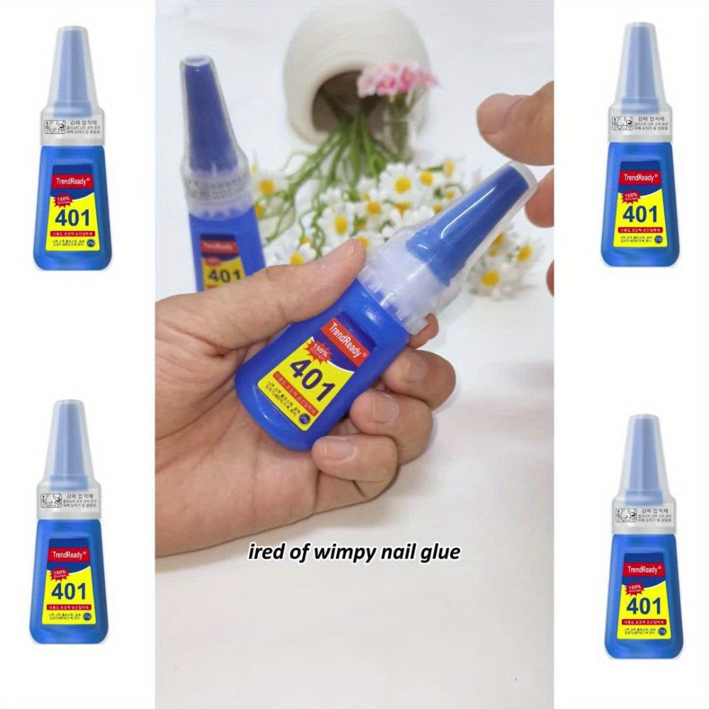 Waterproof Nail Adhesive Tabs with Nail Stickers 0.85oz Dropper Tip Bottle – Extra Strong Alcohol-Free Quick Release Long Wearing Salon