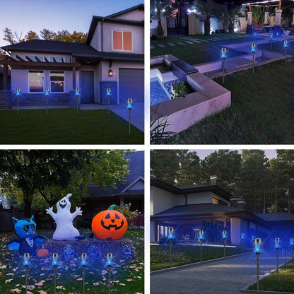 Solar Torch Lights Flickering Flame Outdoor, Dancing Flame Solar Garden Lights, Landscape Pathway Torch for Garden