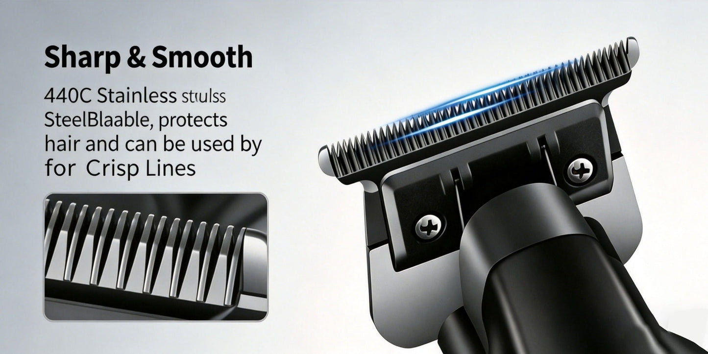 Hair Clipper Kemei KM-2299 Cordless Trimmer with USB Charging, Six Guide Combs and 180-Minute Runtime