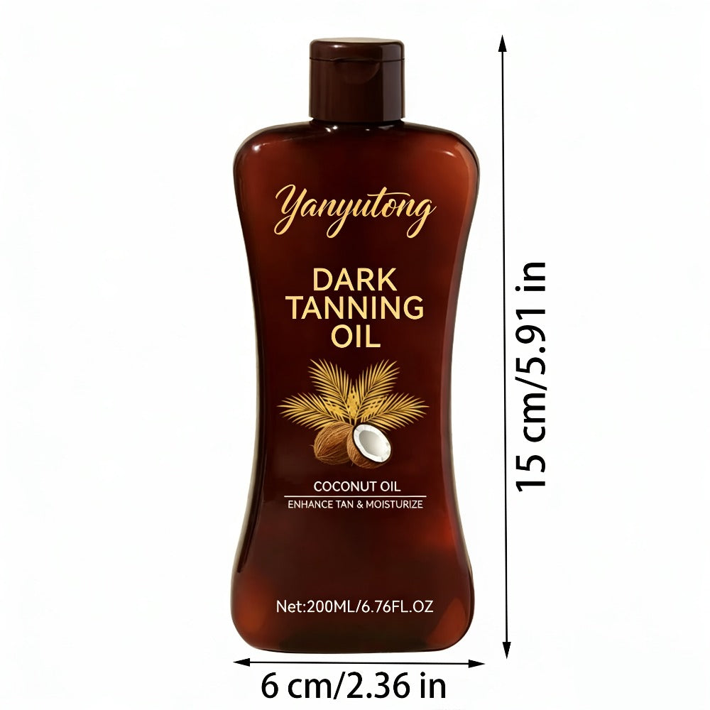 Sun Tanning Oil 200ml – Deep Golden Tan Accelerator Body Oil for Beach & Outdoor, Moisturizing & Nourishing Summer Skin Care for All Skin