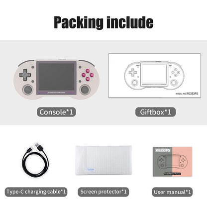 Handheld Game Console Anbernic RG353PS with 3.5-inch IPS OCA Full-Fit, 4:3 Ratio, 16GB+64GB, 16GB+128GB or 16GB+256GB Options, Linux, HDMI