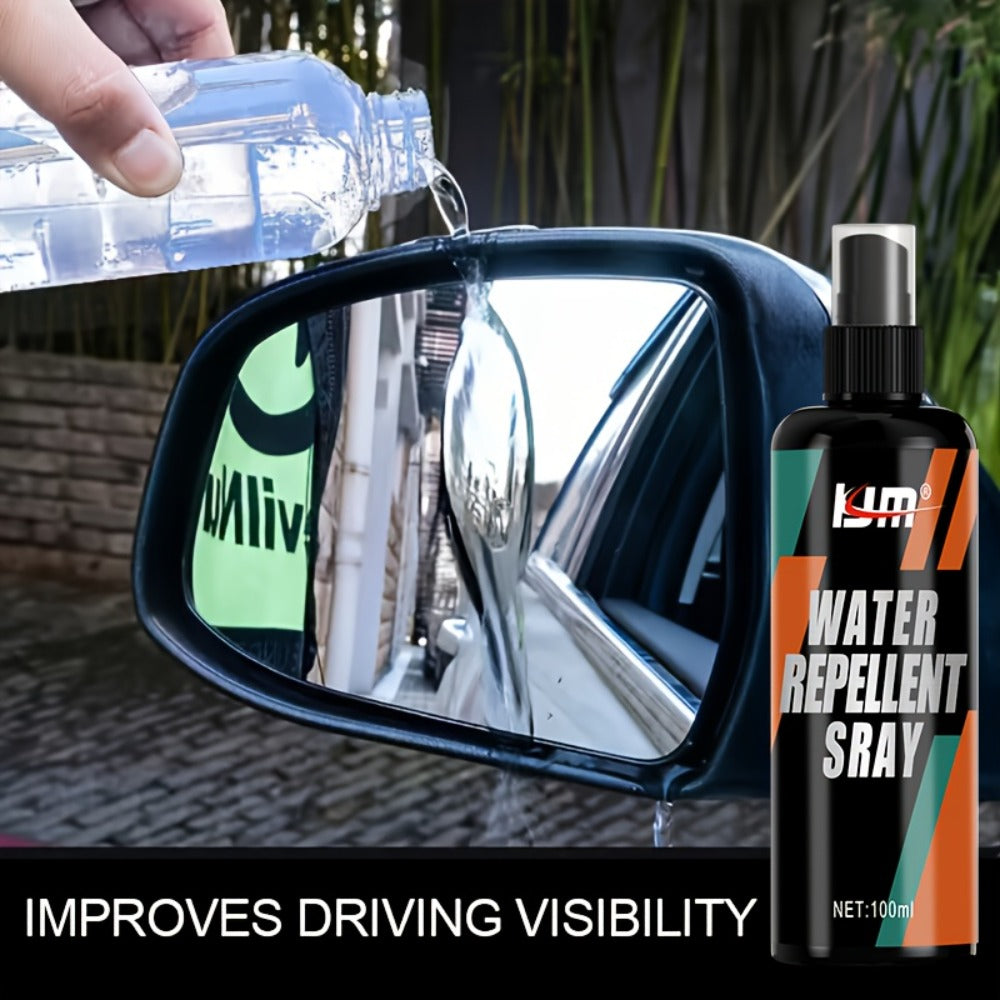 Car Windshield Waterproof Anti-Fog Spray 3.38oz – Hydrophobic Glass Coating | Oil Film Remover | Rain Repellent for Car Windows