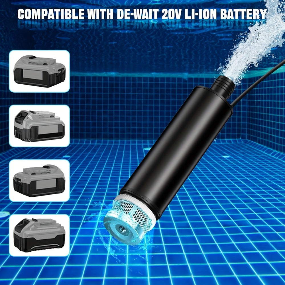 Cordless Water Transfer Pump for DeWalt 20V 60V Battery 635GPH Portable Sump Pump for Pool for Entryways, Bedrooms and Living Spaces