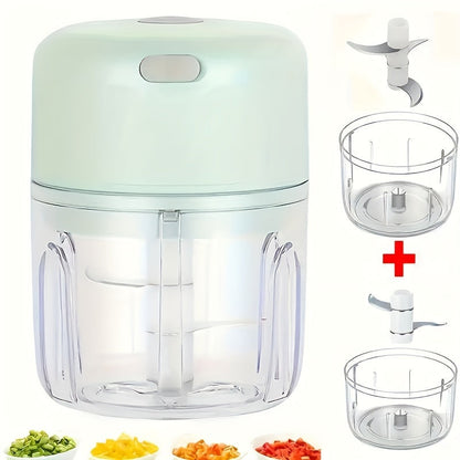 Mini Electric Garlic Chopper USB Rechargeable - Electric Food Chopper & Masher, Portable Garlic Crusher for Meat