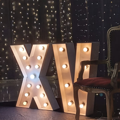 Marquee Letter Lights White LED - 3FT Light Up Letters A-Z for Birthday, Anniversary, Wedding & Party Decor