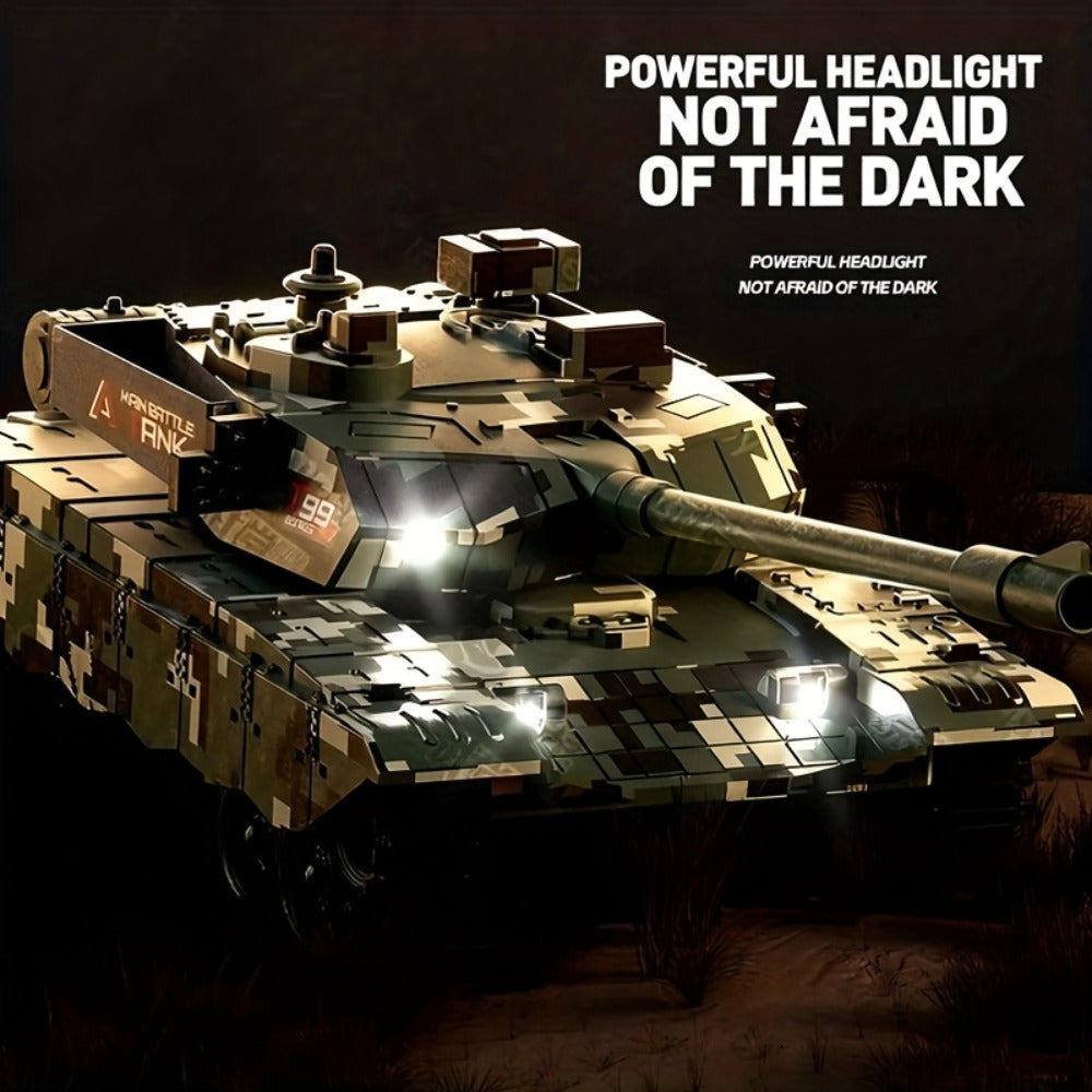 RC Armored Tank 1:16 Scale Tracked Off-Road, Remote Control Military Tank Collectible Display Model for Boys Kids & Collectors