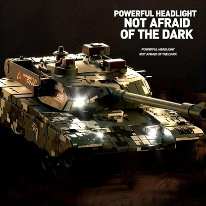 RC Armored Tank 1:16 Scale Tracked Off-Road, Remote Control Military Tank Collectible Display Model for Boys Kids & Collectors