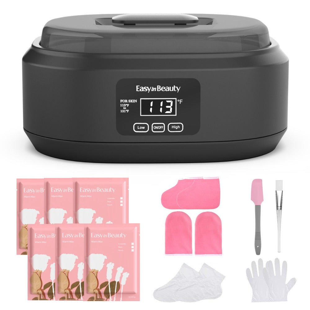 Paraffin Wax Warmer Kit 3000ml Touchscreen for Hands & Feet – Includes 6 Packs Refill Wax, Hot Wax Spa Bath for Arthritis Pain Relief & Deep